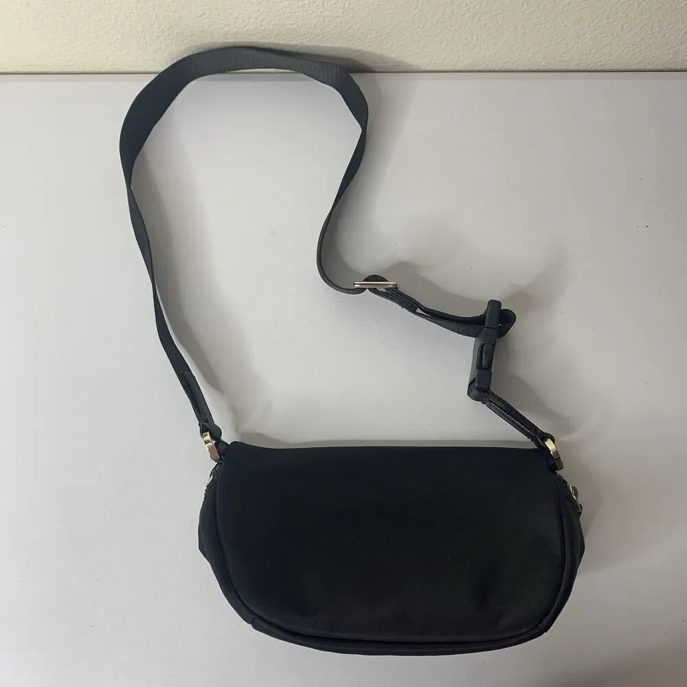 Kate Spade Watson Lane Betty Belt Bag Crossbody Purse Zip Black Nylon